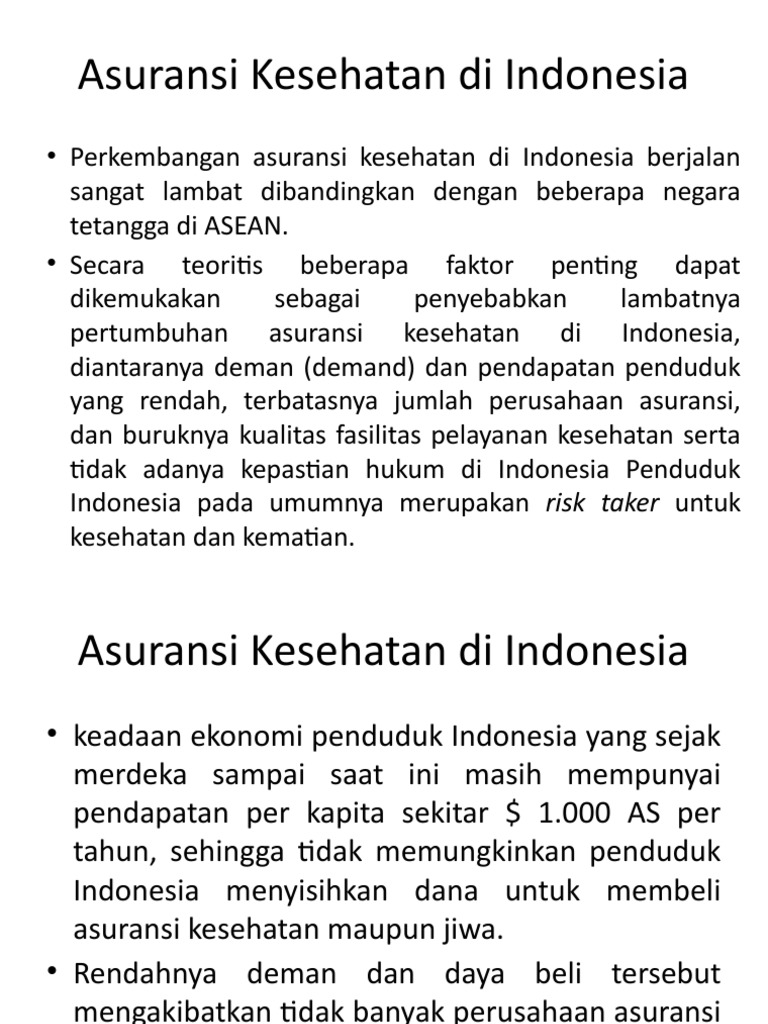 Sejarah Asuransi Kesehatan Di Indonesia