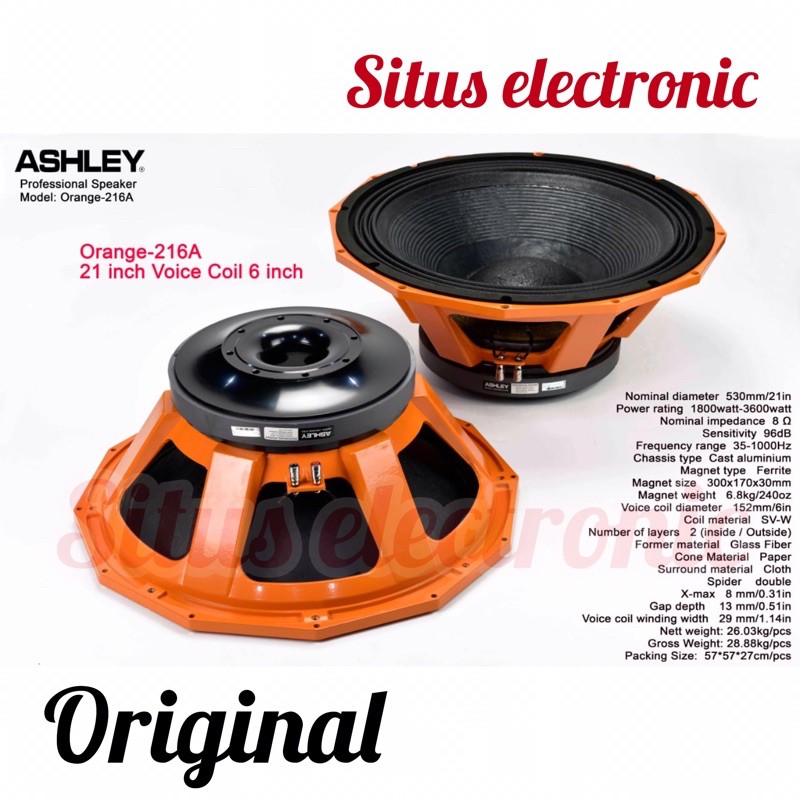 Harga Speaker Ashley 21 Inch
