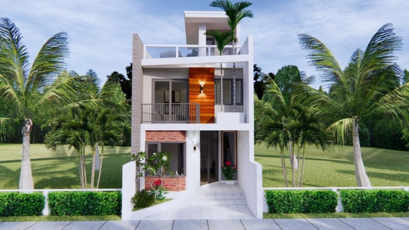 Desain Rumah Lahan Sempit 1 Lantai