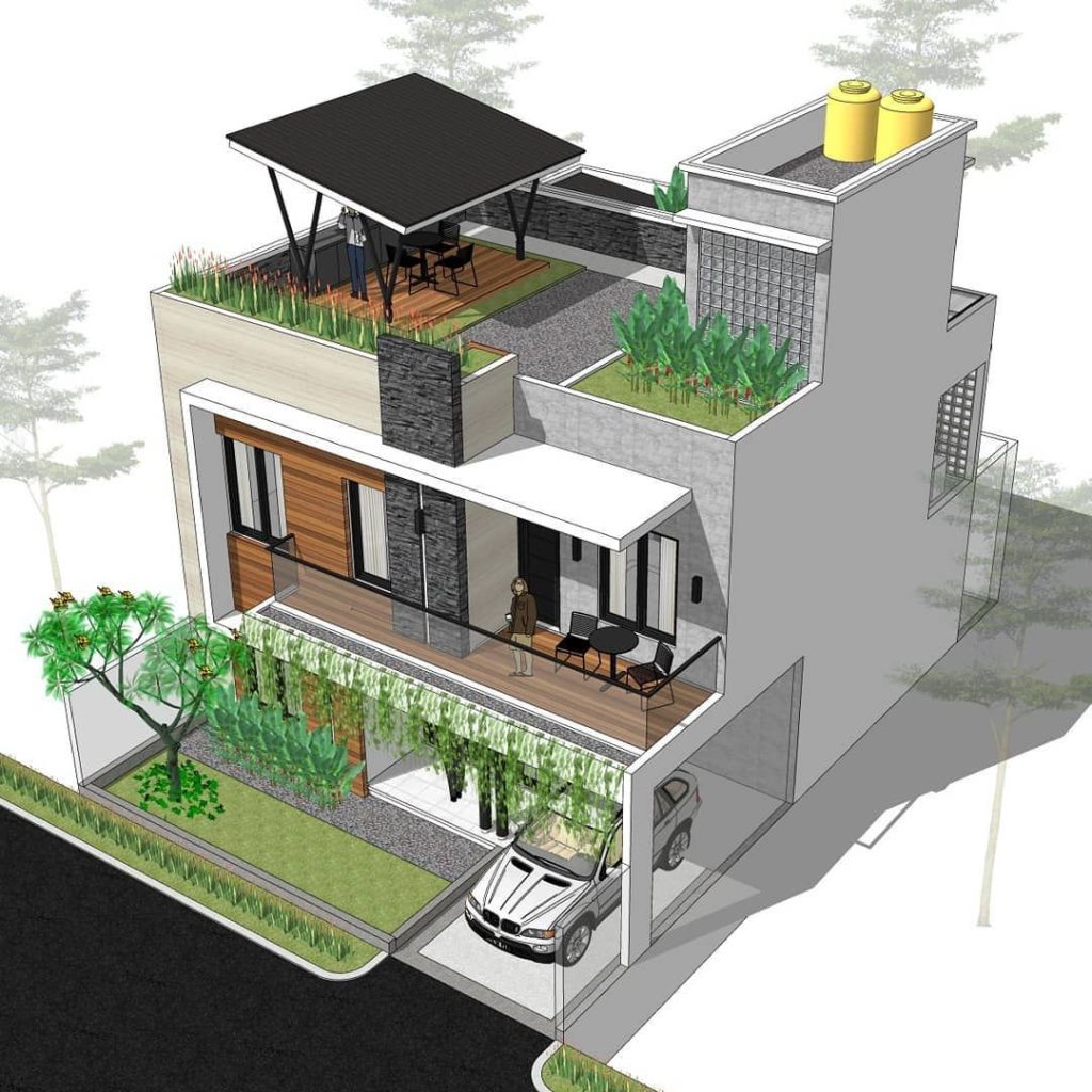 Desain Rumah Rooftop