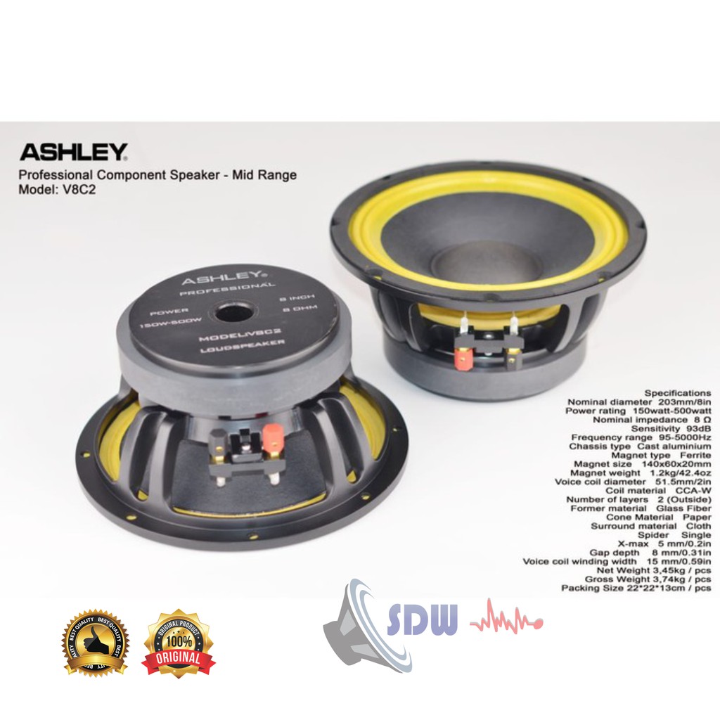 Speaker Ashley 8 Inch Speaker Ashley 8 Inch