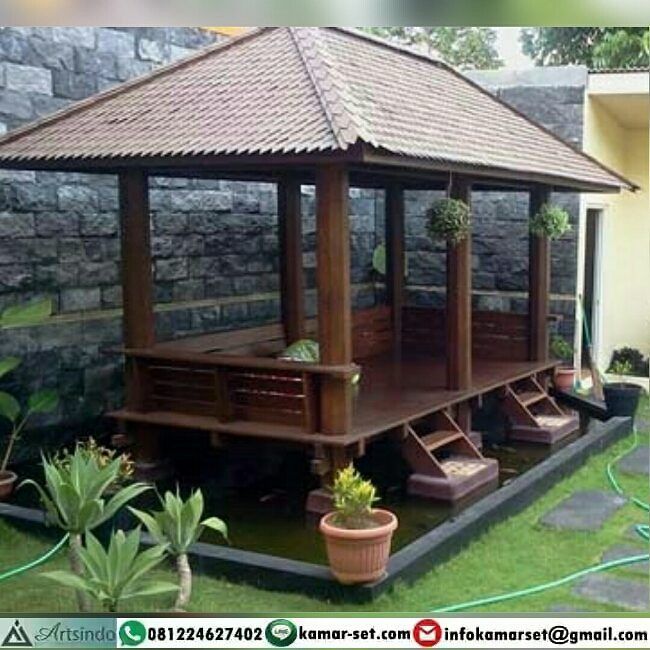 Desain Gazebo Belakang Rumah