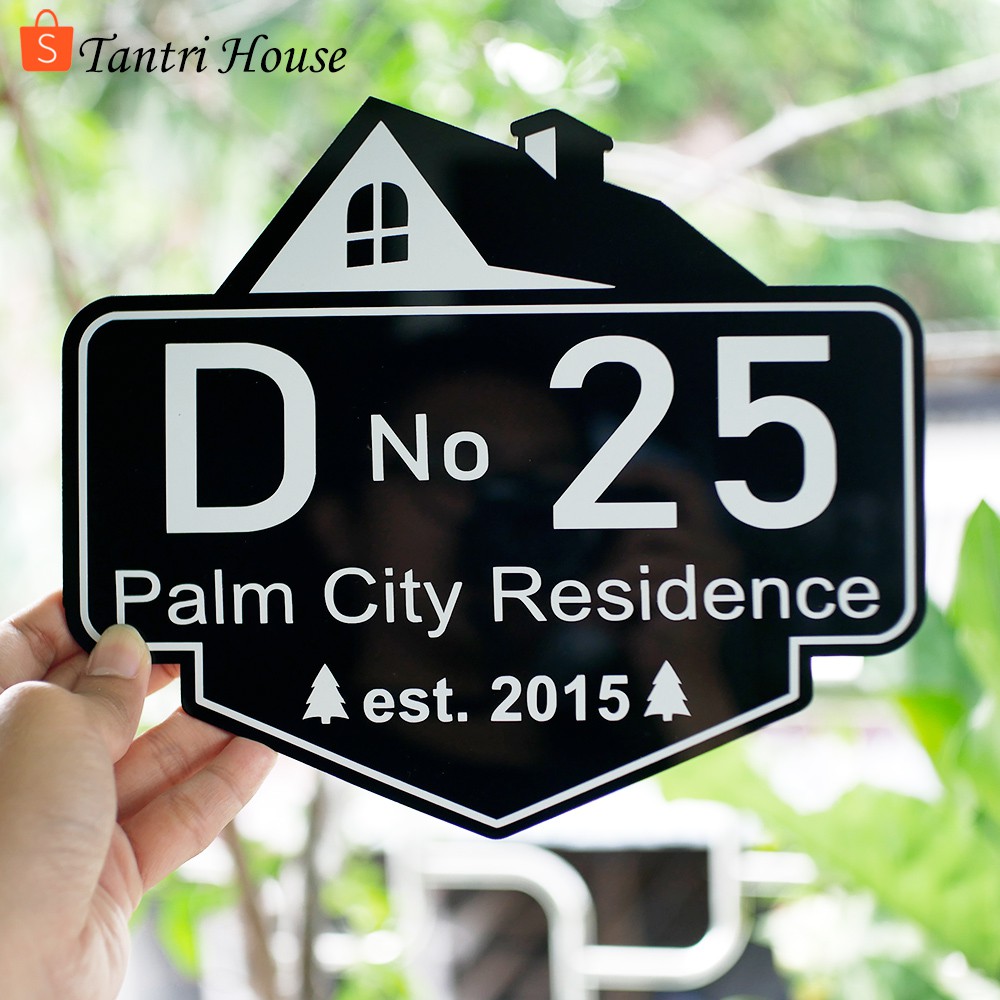 Desain Nomor Rumah Acrylic