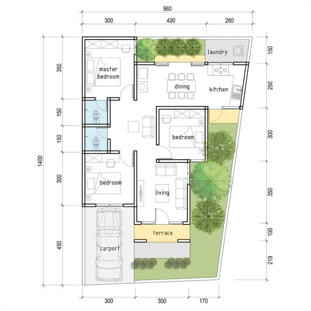 Desain Rumah Tanah Kerucut
