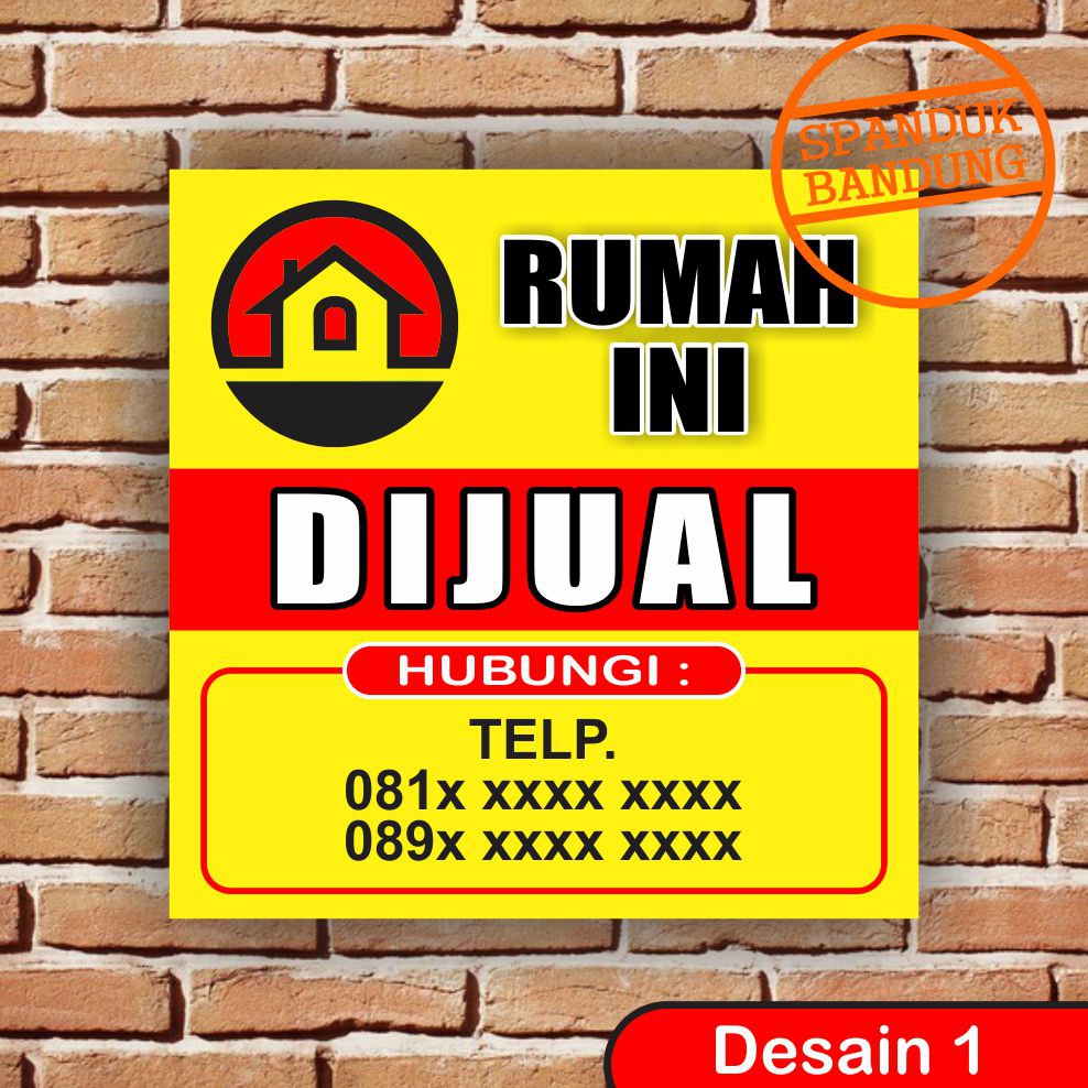 Desain Spanduk Rumah Dijual