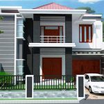 Desain Rumah Tingkat Belakang