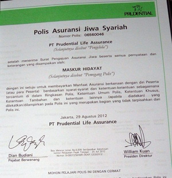 Contoh Produk Asuransi Contoh Produk Asuransi