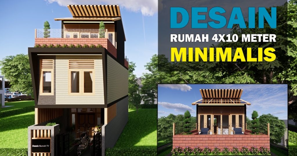 Desain Rumah 4×10 Meter 1 Lantai