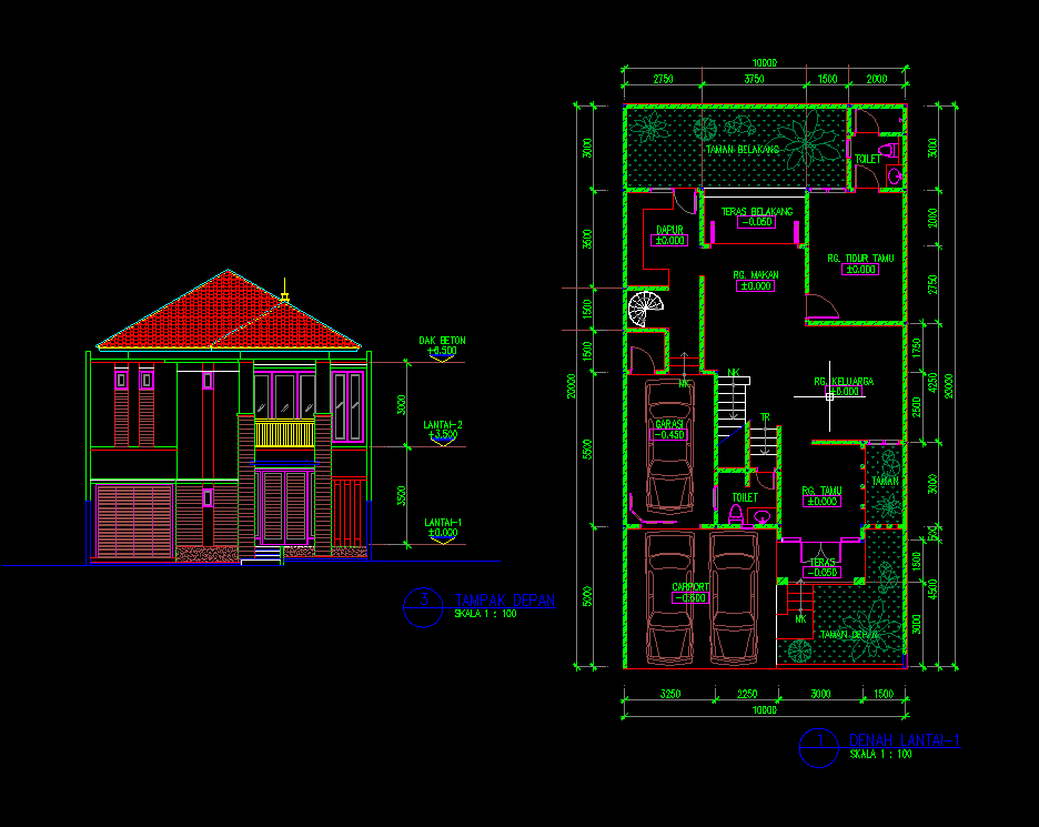 Desain Rumah Autocad 3d