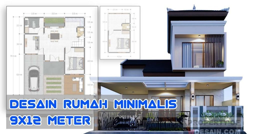 Desain Rumah 9×12 2 Lantai