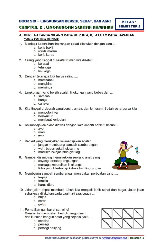 Soal Pkn Tema 3 Kelas 6