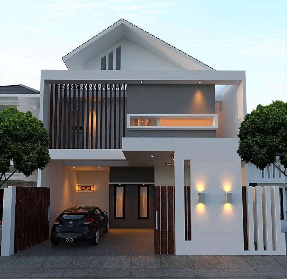 Desain Rumah Tampak Depan 2 Lantai