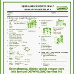 Soal Bahasa Inggris Kelas 1