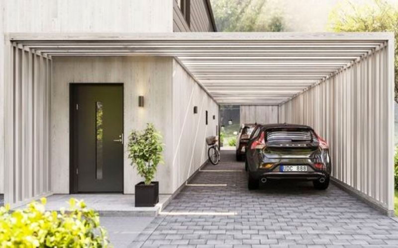 Desain Garasi Mobil Di Belakang Rumah