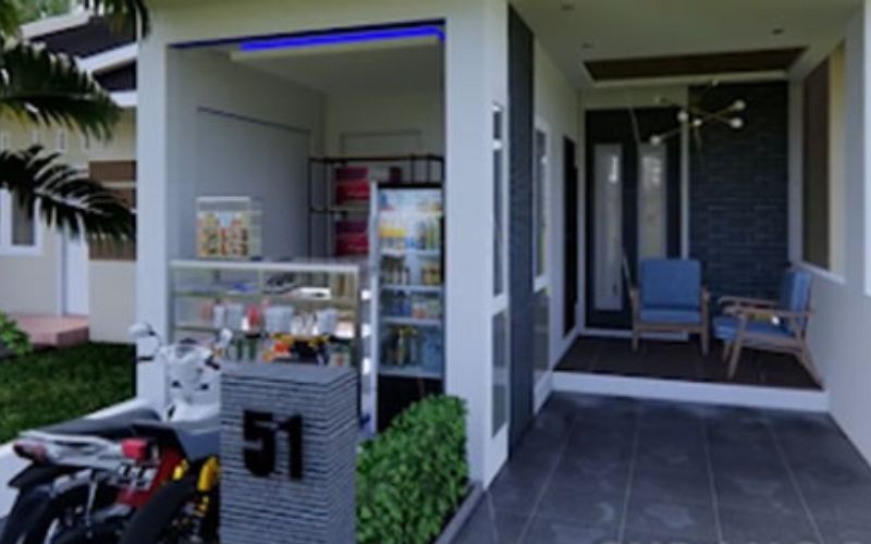Desain Warung Sederhana Depan Rumah