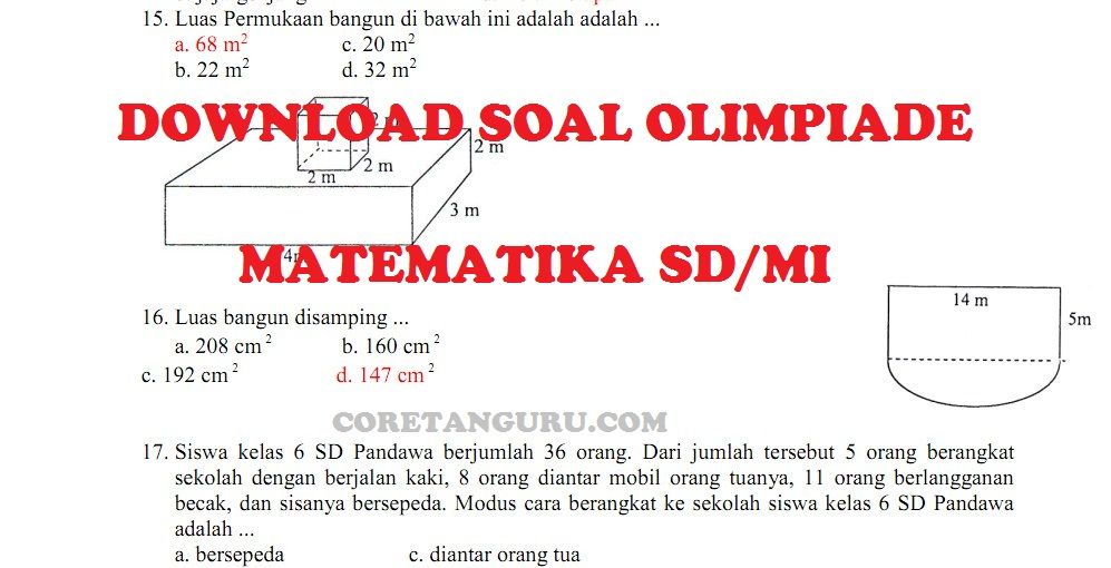 Soal Osn Matematika Sd Tingkat Kecamatan Pdf Soal Osn Matematika Sd Tingkat Kecamatan Pdf