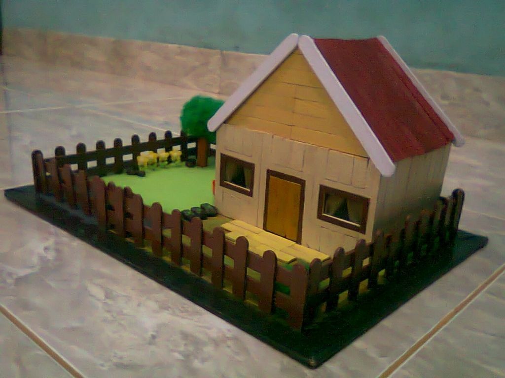Desain Rumah Dari Stik Es Krim