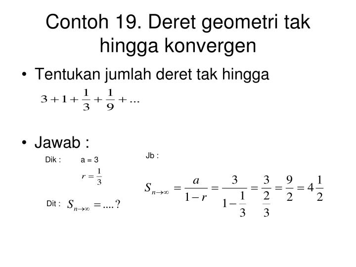 Contoh Soal Deret Geometri