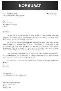 Contoh Surat Bisnis Yang Baik