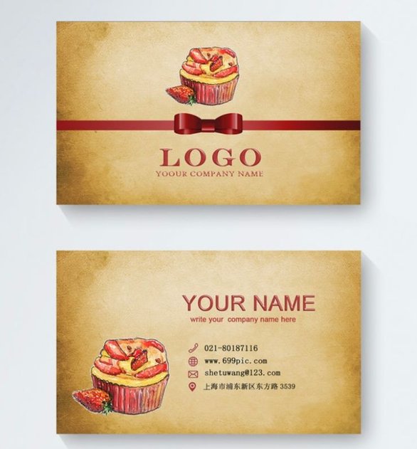 Kartu Nama Bisnis Makanan