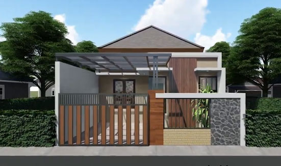 Desain Rumah 2 Pintu Depan Dan Samping
