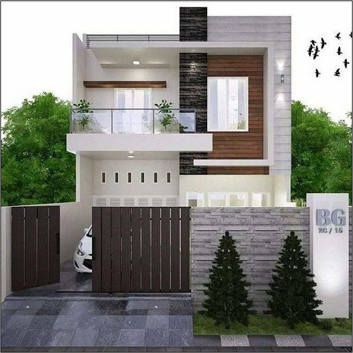 Desain Fasad Rumah 2 Lantai