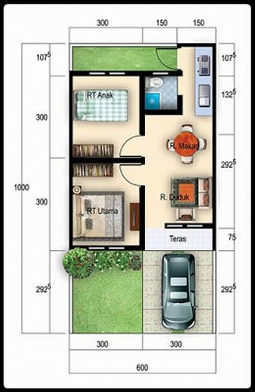 Desain Rumah 4×8