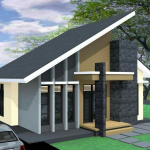 Desain Rumah Atap Miring Kedepan