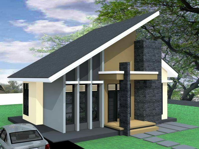 Desain Rumah Atap Miring Kedepan