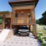 Desain Rumah Garasi Bawah