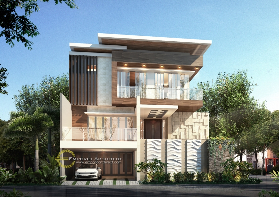 Desain Fasad Rumah 2 Lantai Modern Tropis Desain Fasad Rumah 2 Lantai Modern Tropis