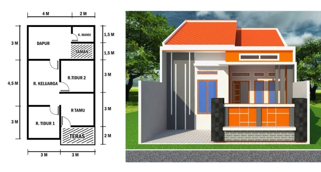 Desain Rumah Plus Warung Sederhana