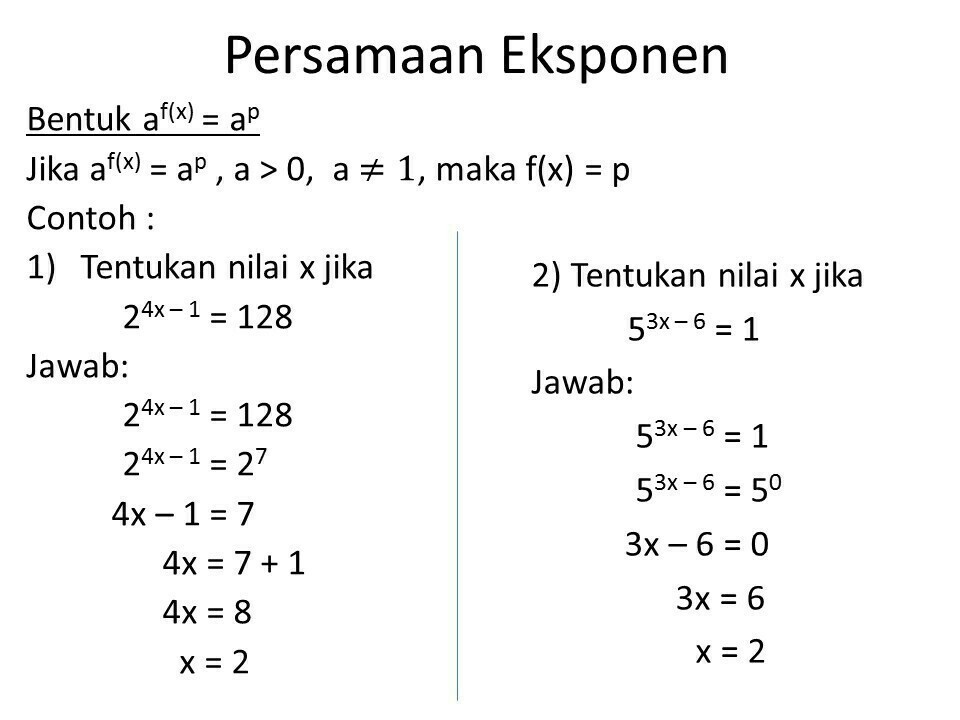 Contoh Soal Eksponen Kelas 10 Contoh Soal Eksponen Kelas 10