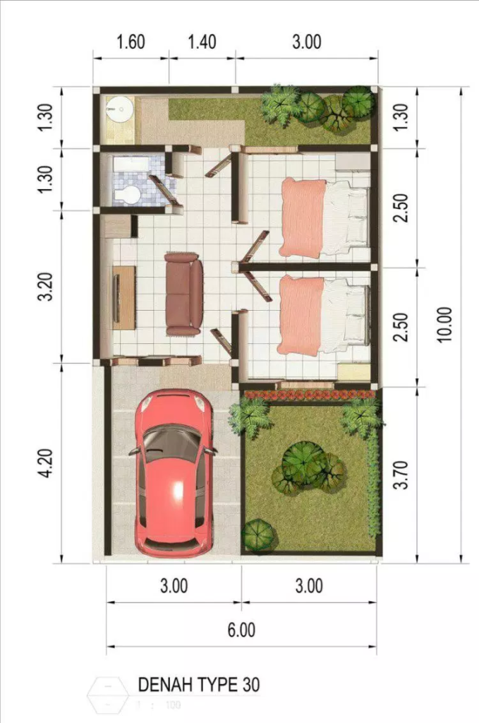 Desain Rumah 60 Meter