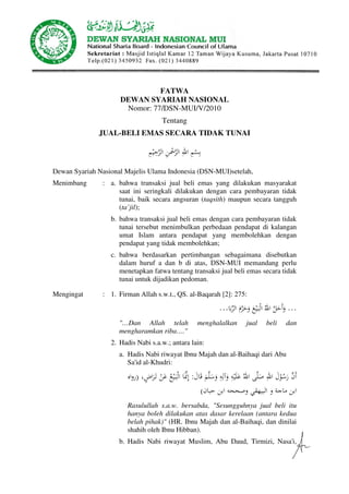 Fatwa Dsn Mui Tentang Asuransi Syariah