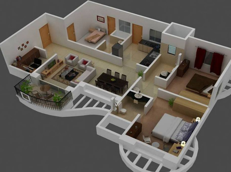 Desain Rumah 3 Kamar Tidur