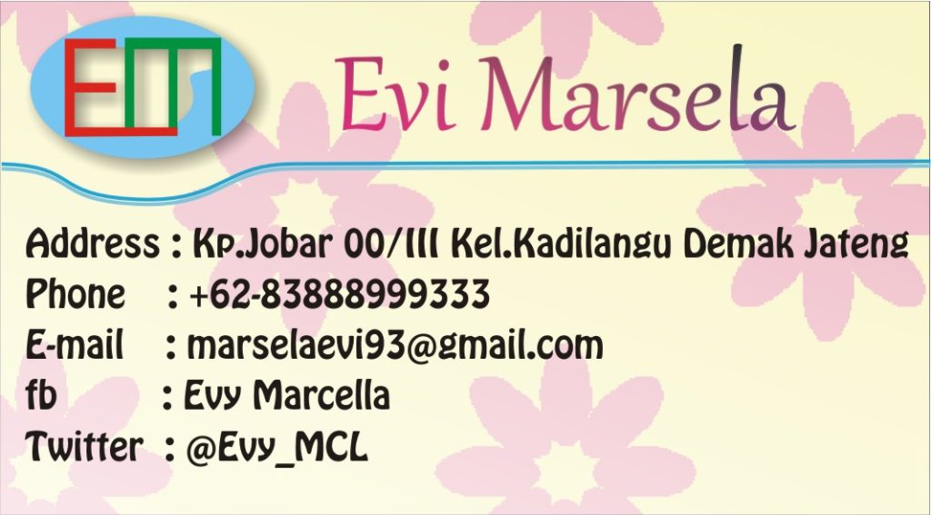 Contoh Kartu Nama Pribadi