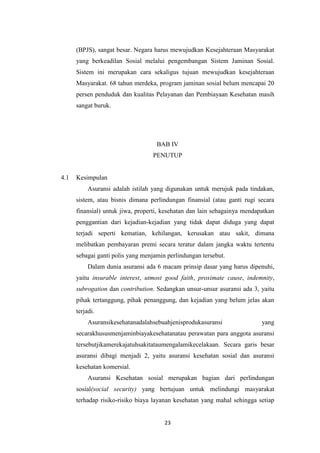 Makalah Asuransi Kesehatan Makalah Asuransi Kesehatan