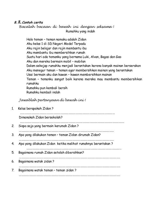 Soal Kelas 1 Sd Bahasa Indonesia Soal Kelas 1 Sd Bahasa Indonesia