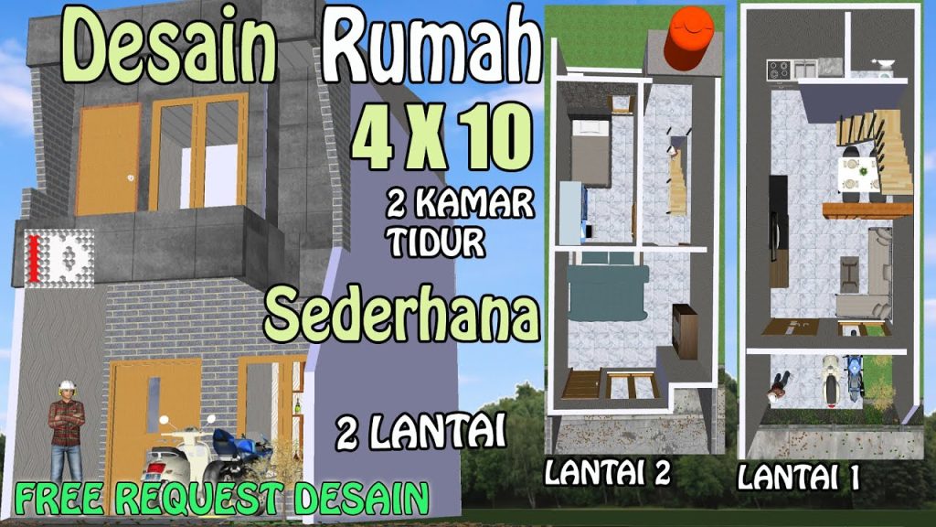 Desain Rumah Ukuran 4×10 Meter 1 Lantai Desain Rumah Ukuran 4×10 Meter 1 Lantai