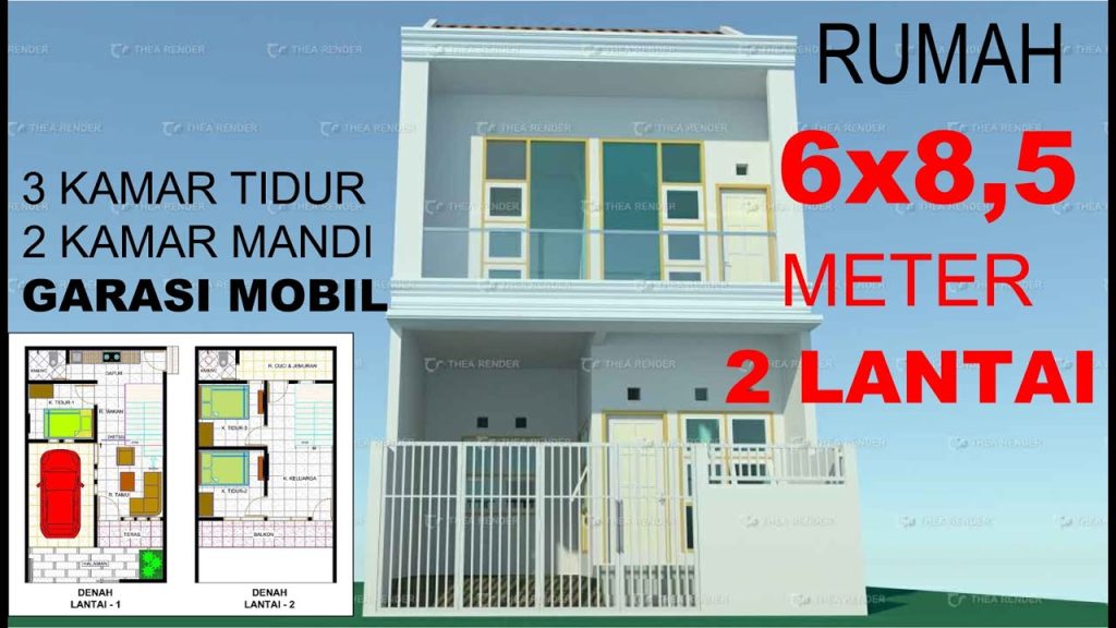 Desain Rumah 6×8 2 Lantai