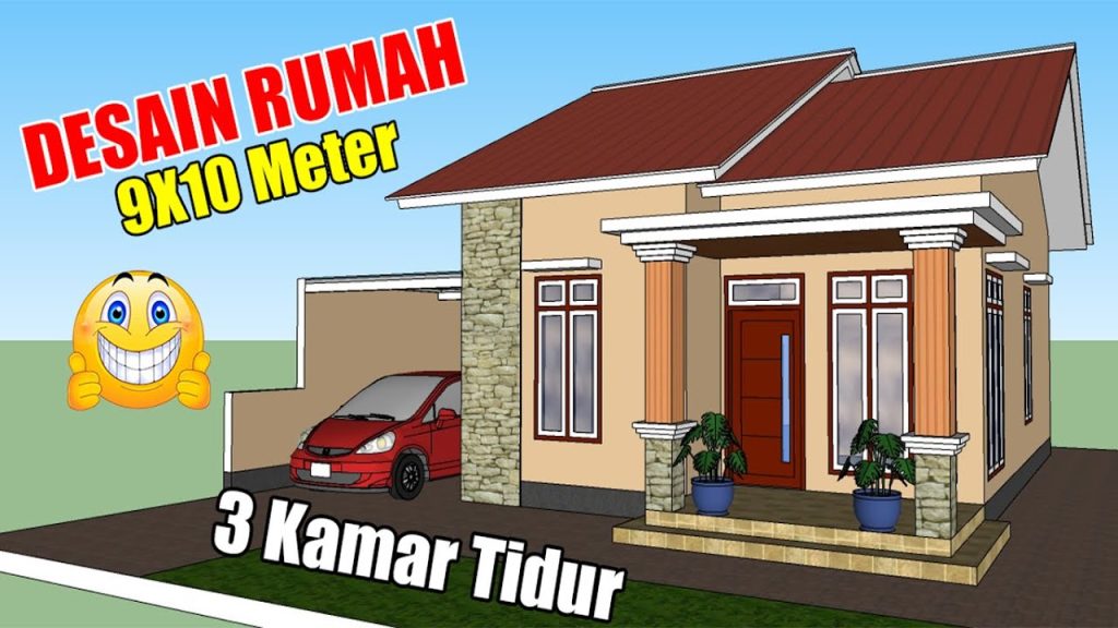 Desain Rumah 9×10 4 Kamar
