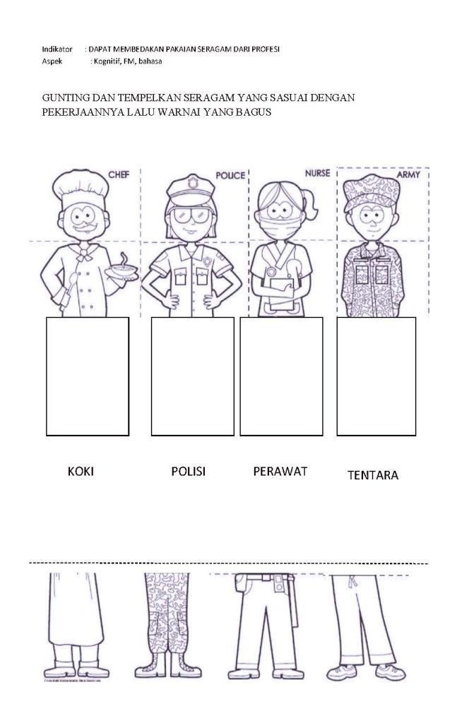 Pembelajaran Paud Tema Pekerjaan
