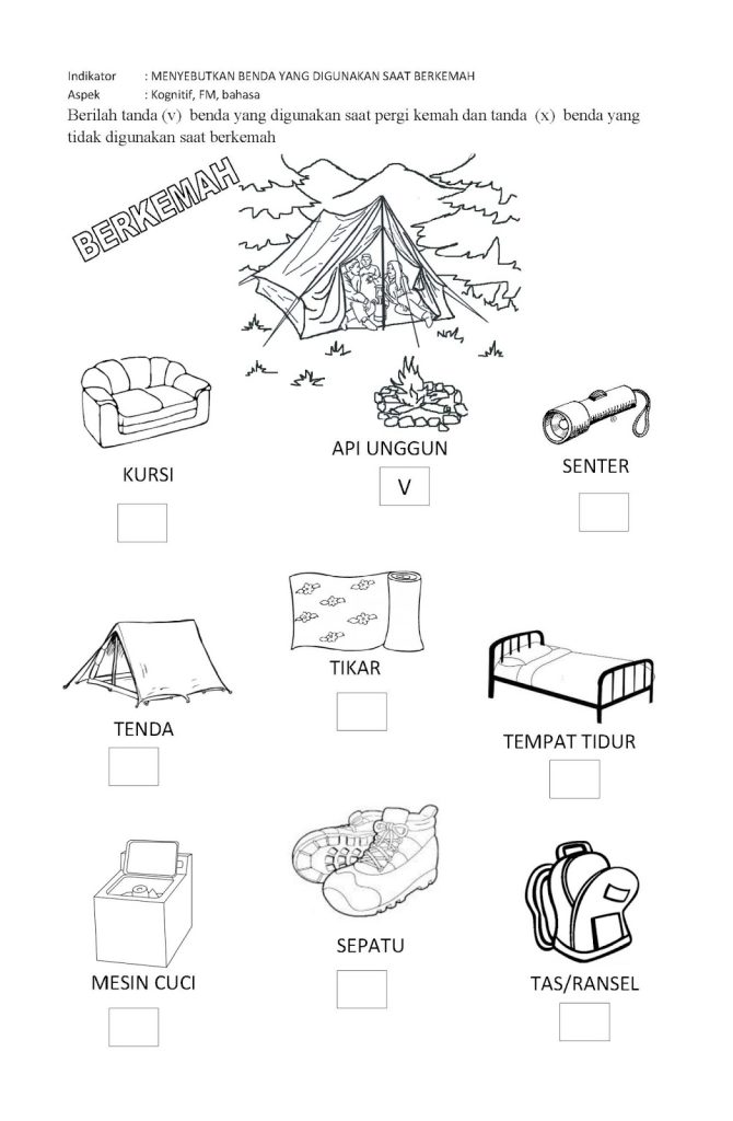 Pembelajaran Paud Tema Rekreasi