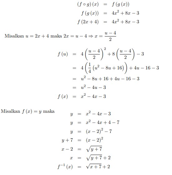 Contoh Soal Fungsi Komposisi Contoh Soal Fungsi Komposisi