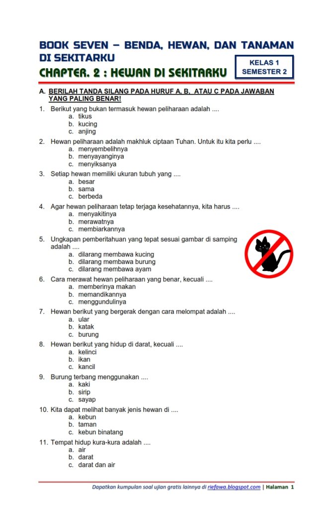Soal Kelas 3 Tema 7 Subtema 2 Soal Kelas 3 Tema 7 Subtema 2
