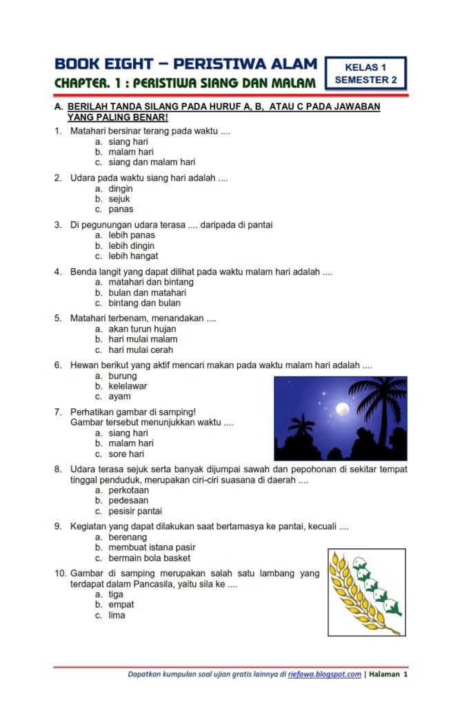 Soal Pat Kelas 3 Semester 2 Soal Pat Kelas 3 Semester 2