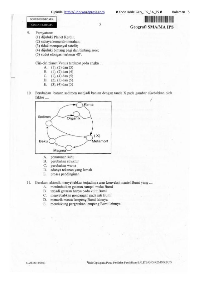 Soal Geografi Kelas 12 Soal Geografi Kelas 12