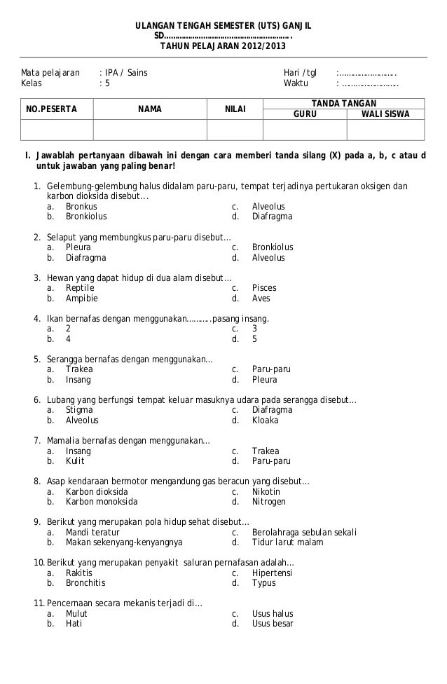 Soal Ips Kelas 5 Semester 2