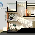 Desain Rumah Split Level 8×12